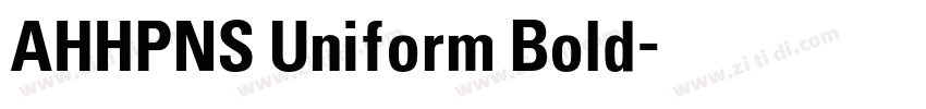 AHHPNS Uniform Bold字体转换